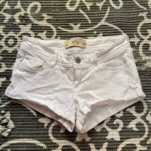 White Jean shorts